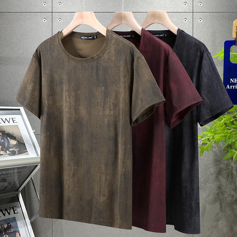 4XL-12XL Большие размеры Топы Мужские футболки Летняя винтажная одежда Модные футболки Футболка большого размера с коротким рукавом