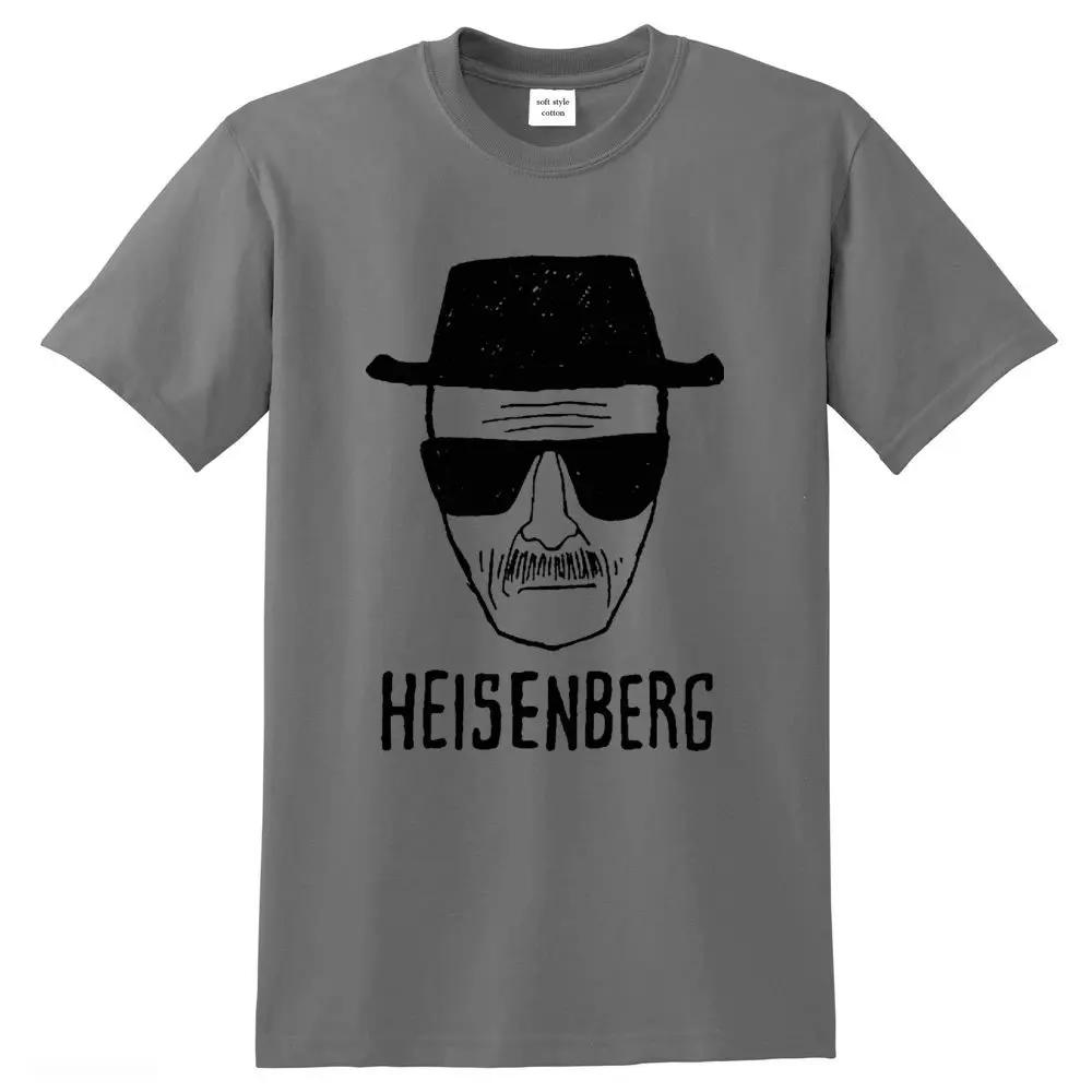 Крутая мужская футболка Breaking Bad Clothes Высокое качество 100% хлопок свободная футболка с принтом Heisenberg повседневная мужская футболка