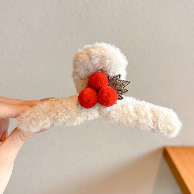 Мультяшный плюшевый зажим-краб для волос женский большой зажим с высоким уровнем чувства заколка для волос осень и зима зажим-акула для волос на затылок милый головной убор