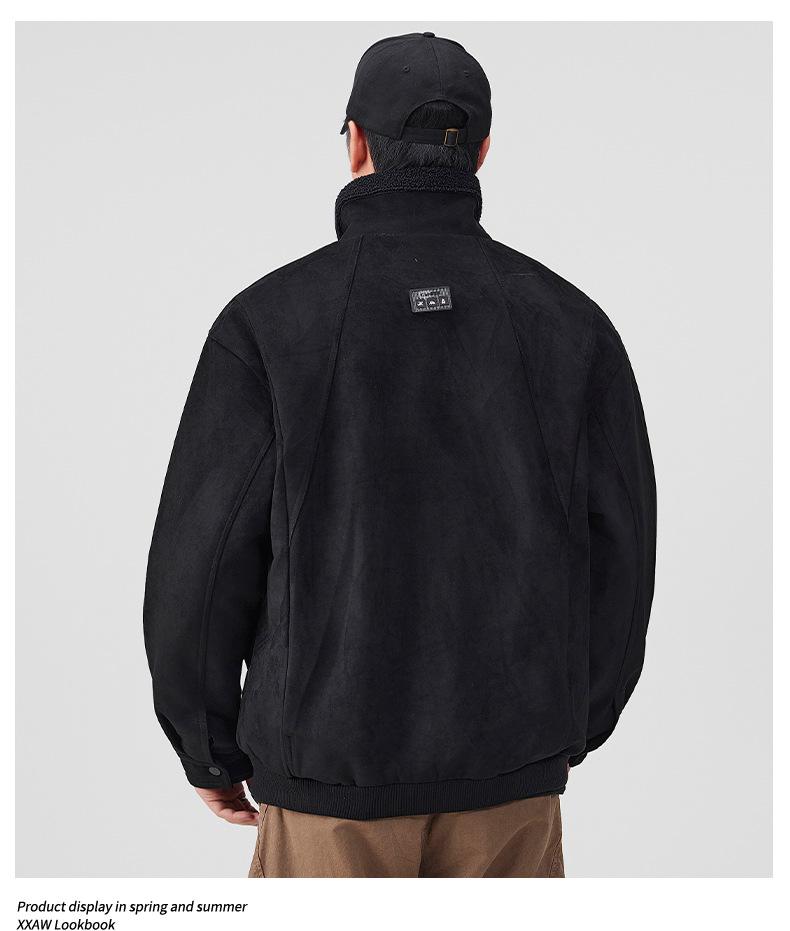 Мужская ретро-куртка Mu Yuan из кожи и меха ягненка - Зимняя коллекция