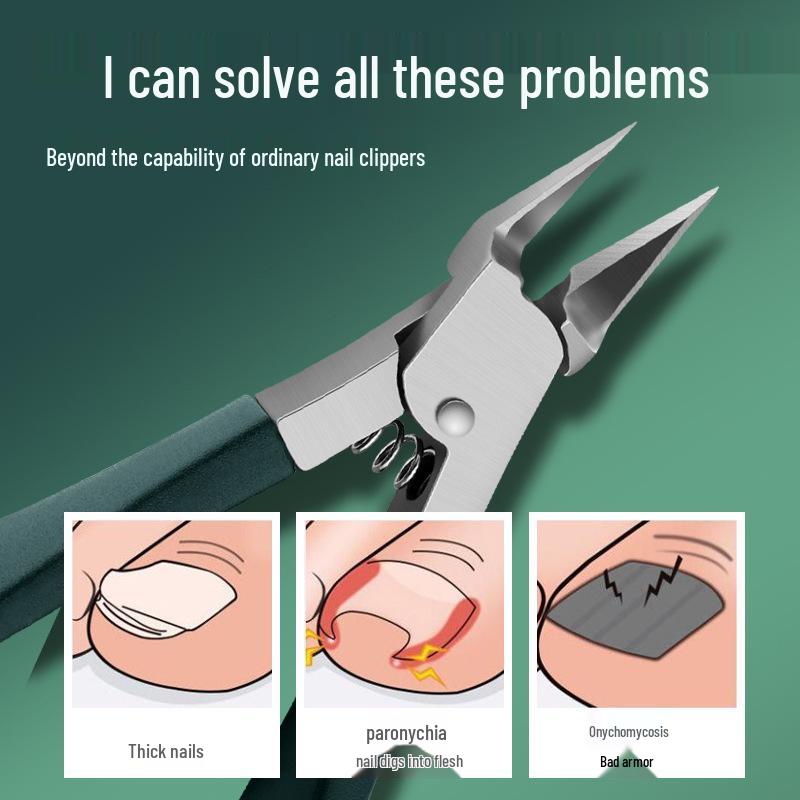 Набор кусачек для кутикулы и пинцета из нержавеющей стали для толстых ногтей и вросших ногтей на ногах.