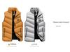 Men's Slim Fit Stand-Up Collar Thick Solid Color Down Cotton Jacket for Fall/Winter - Large Size Casual Vest
