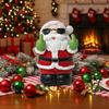 Resin Santa Claus Sculpture Xmas Snowman Figurines W/ Middle Finger Santa Claus Snowman Statue for Home Winter Desk Table Office