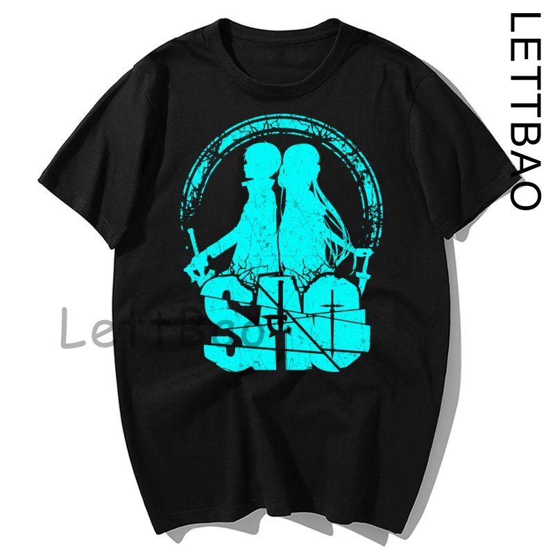 Japanese Anime Men Sword Art Online T Shirt Fashion Print Summer Women Novelty Cotton Short