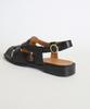 Heenn Open-Toe Fisherman Sandals. Black