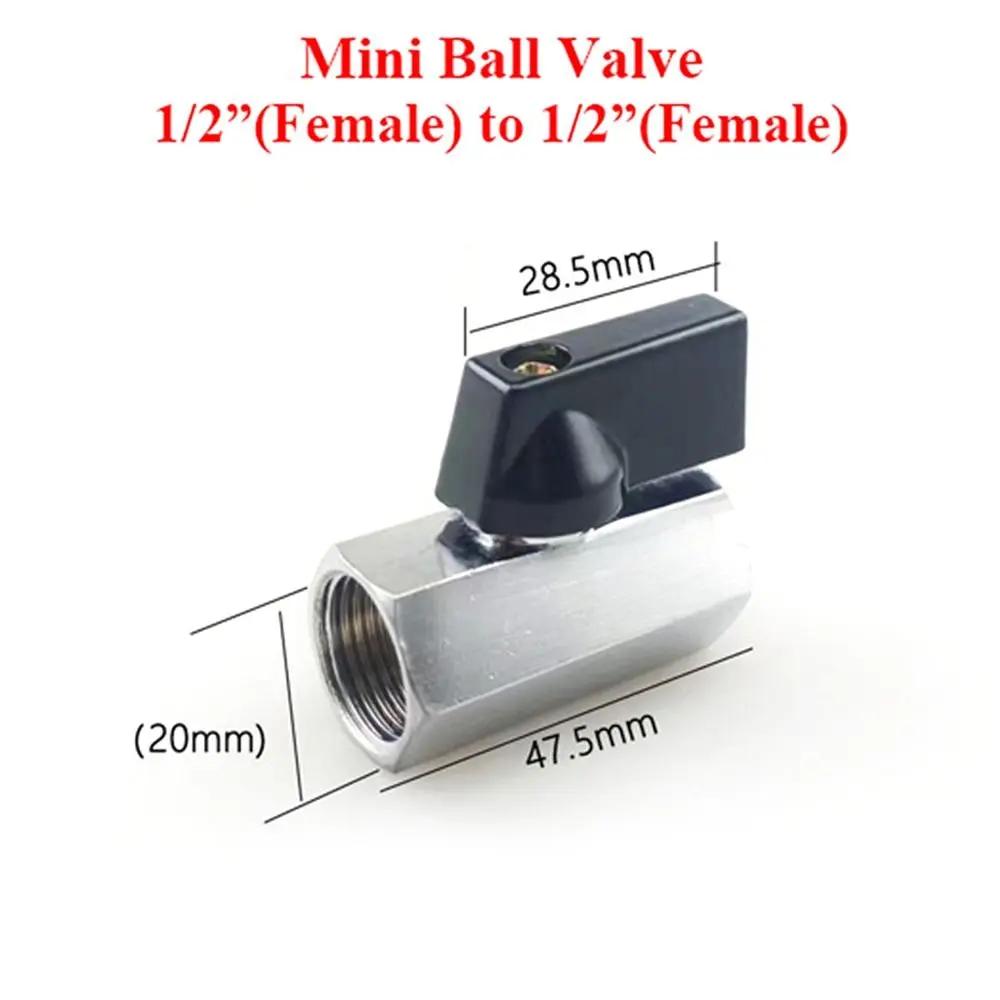 1/8" 1/4" 3/8" 1/2" BSP Threaded Brass Ball Valve Male To Female/Female To Female Plated Brass Air Compressor Valve