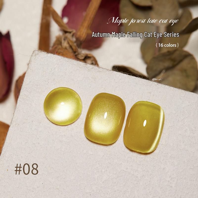 Гель-лак Baoshiman Кленовый Лес Кошачий Глаз - 2025 Блестящие Стеклянные Бусины Шелковый Нейл-арт