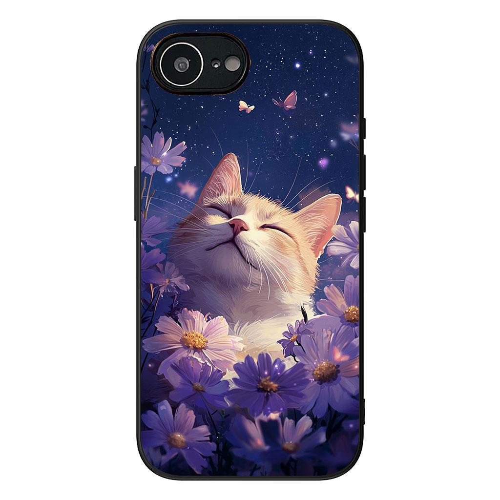 Мультяшный котенок Кошачьи глаза Милый чехол для телефона для Apple iPhone 16 15 14 Plus 13 12 Mini 17 Pro Max + ProMax 16E Air Case