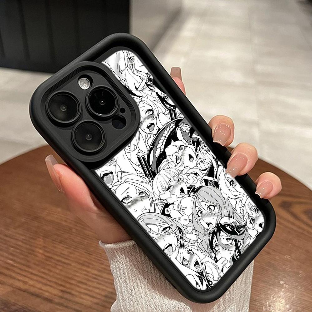 LZ1 Anime Girl Cartoon Japan Cute Drool Faces Silicone Phone Case for Xiaomi 11 Lite 14T Redmi 14C A3 Note 12 11 9 13 Pro Plus Shockproof Back Cover