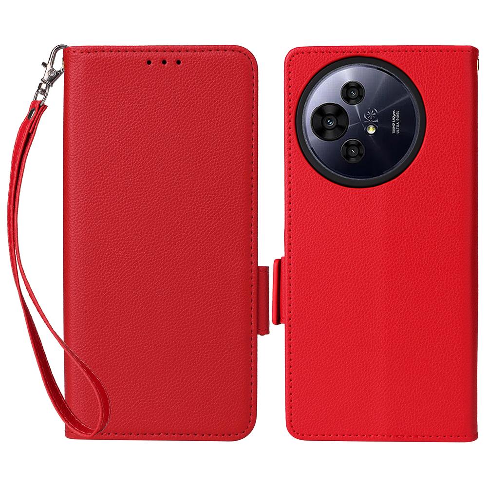 For TCL 50 Pro Nxtpaper 5G/50 Nxtpaper 5G/TCL P10/60 XE Case with Wrist Strap Litchi Texture PU Leather Wallet Phone Cover