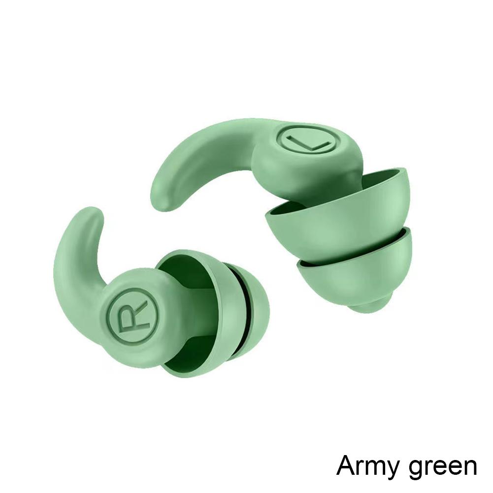 Silicone Sound Insulation Earplugs Soft Noise Reduction Earplug Washable Waterproof Swimming Plugs Anti Snore Sleeping Earplugs