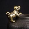 Easy Use Feng Shui Miniatures Desktop Ornament Brass Pendant Zodiac Dog Tea Pet Puppy Figurines