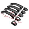 Practical 9Pcs Set ABS Chrome Door Handle Covers Trim For TRANSPORTER T5 T6 CADDY VAN 2003-2015 Carbon Fiber Style