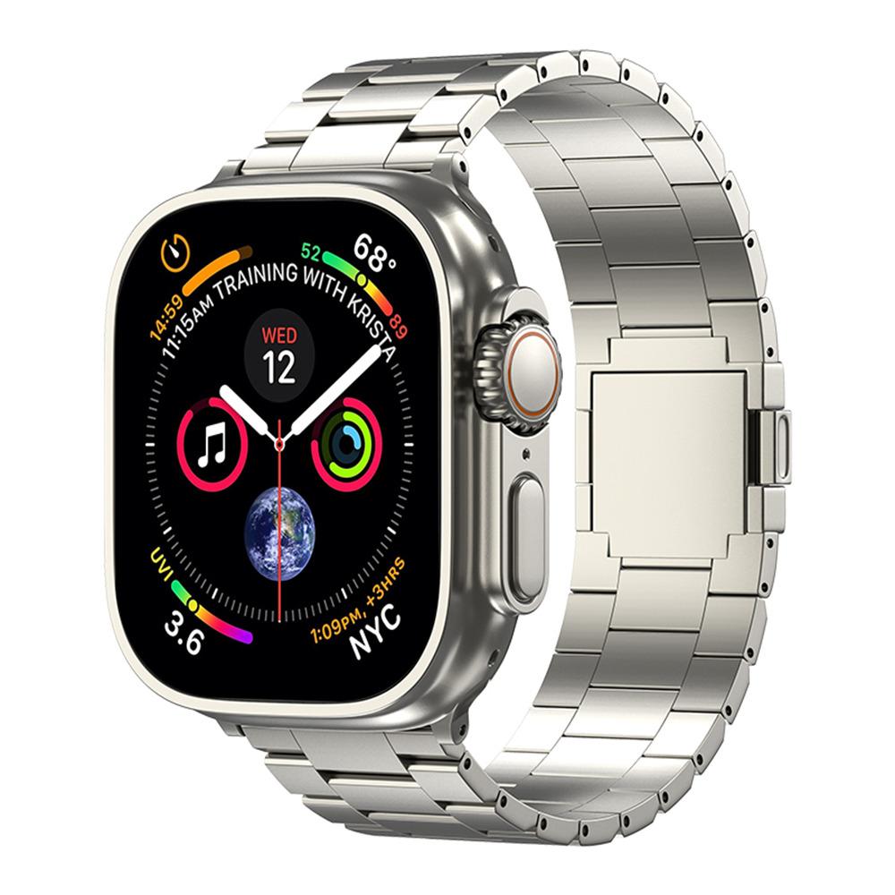 Ремешок для Apple Watch Series 10 46mm/Ultra 2/Ultra 49mm/9 8 7 45mm/SE (2023) SE (2022) SE 6 5 4 44мм/3 2 1 42мм Браслет из титанового сплава