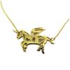 [P7914] - Gold 'Licorne My Unicorn' Steel Designer Necklace - 25x15 Mm