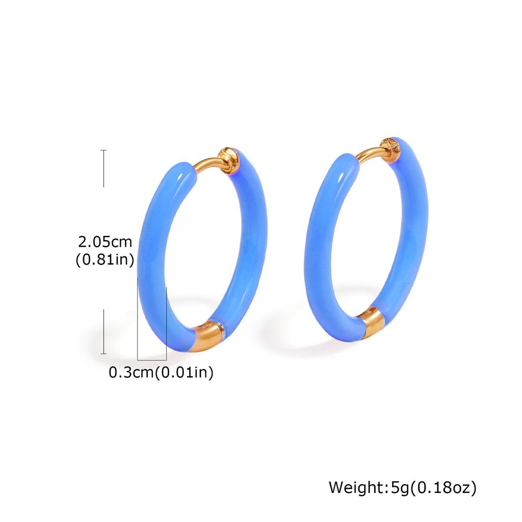 Earrings, Stainless Steel Color Epoxy Dopamine Earrings, Girls Sweet Fashion Earrings EH-857