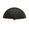 Solid Color Wooden Folding Fan Portable Summer Handheld Cooling Fan Decoration Dance Performance Props Party Costume Accessories