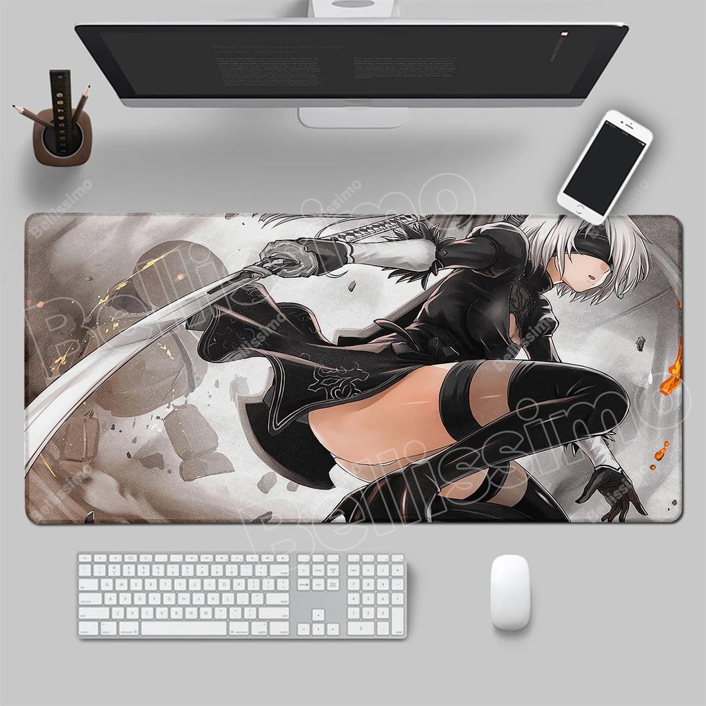 Hot Game Girl NieR Automata YoRHa No. 2 Type B Mouse pad Keyboard Carpet Rubber Desktop Mat Gaming XXL PC Accessory MousePad