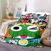 Keroro Army Adventure Flannel Blanket Super Soft Warm Cozy Blanket For Sofa Bed Office Travel Allseason Home Decor Gift