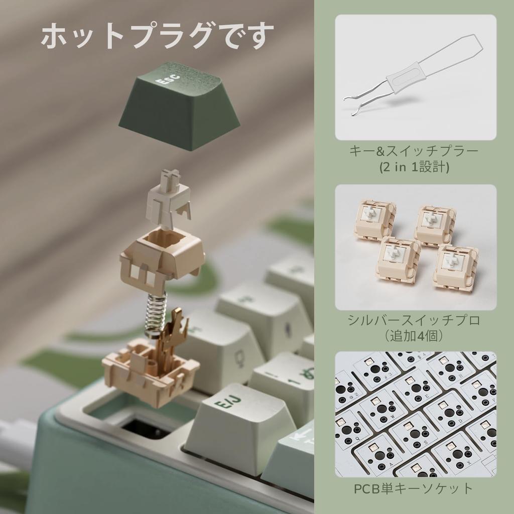 Проводная механическая клавиатура RK ROYAL KLUDGE R75, японская раскладка, ручка регулировки громкости, 75% кастомная игровая клавиатура, конструкция Gasket Mount, RGB-подсветка,