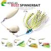 1pc HENGJIA 17.4G Metal Fishing Spinnerbait with 2 Blades for Lake River Lead Head Skirt