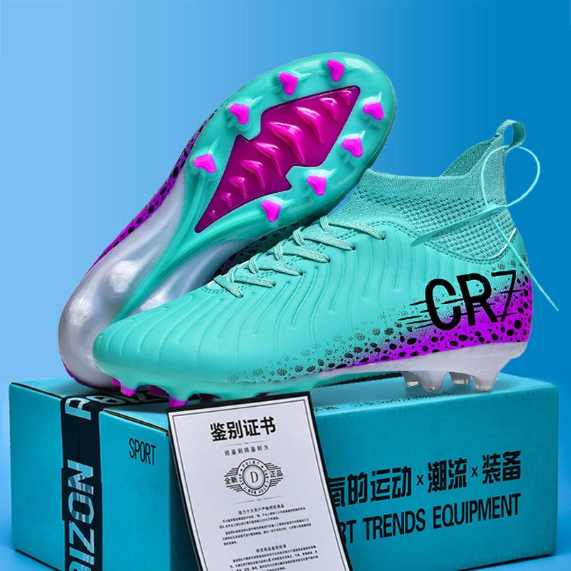 High Top Football Shoes Male Teen Student Female Tf Shredded Nails Ag Spikes Competition Training Sneakers