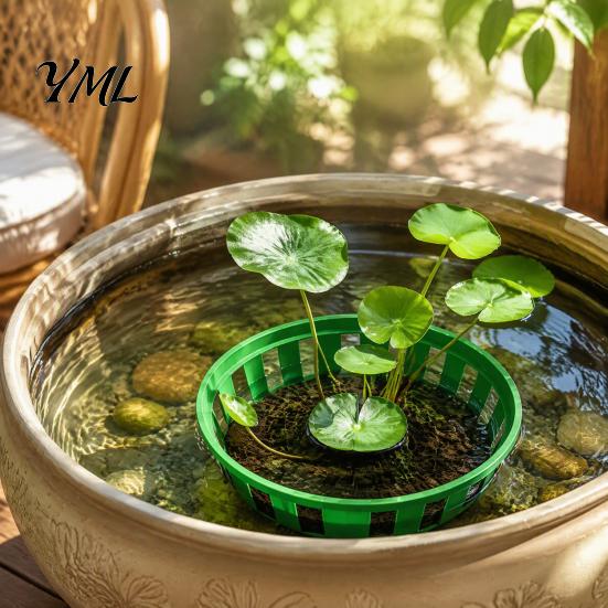 Durable Plastic Mesh Baskets Hydroponic Planter Basket, Plant Grow Slotted Planter, Submersible Aquatic Planters Holder for Ponds Aquariums Fish Tanks