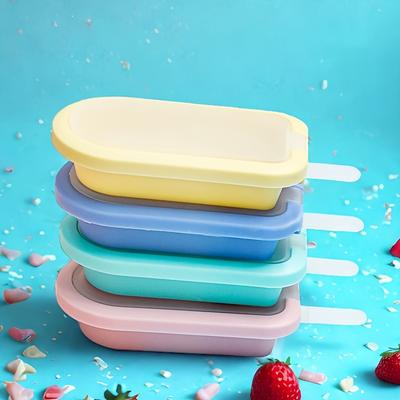 4 шт. силиконовые формы для мороженого с крышкой, домашний DIY производитель эскимо, многоразовые, не содержат БФА, идеально подходят для семейного веселья, летних угощений, формы для фруктового льда