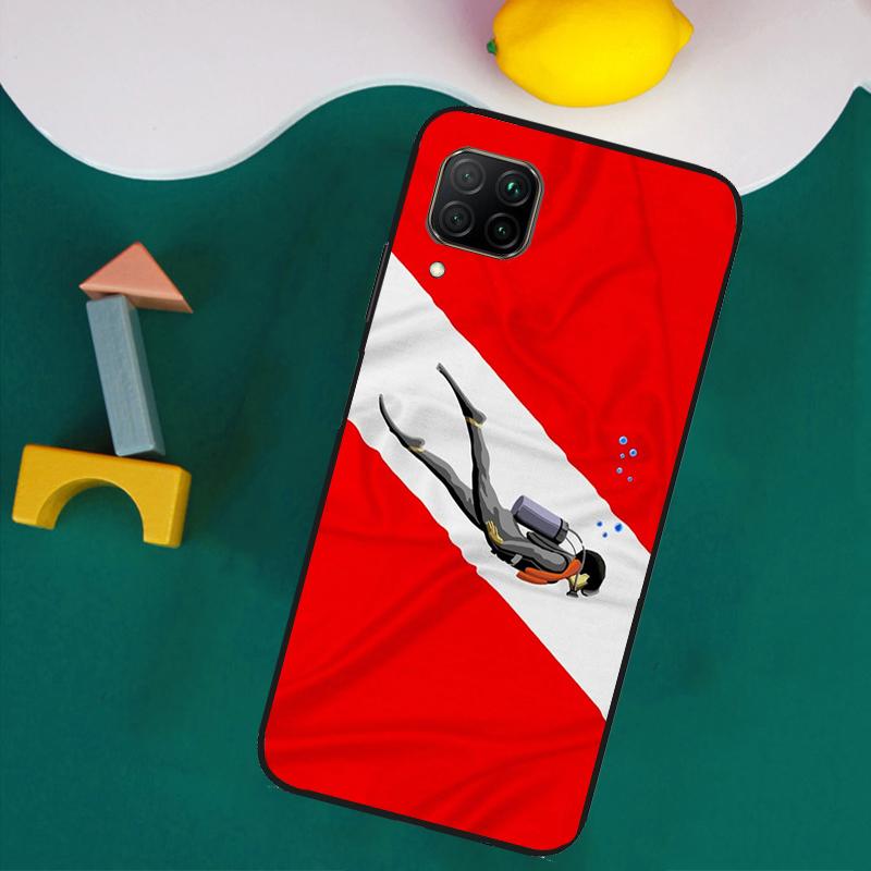 Чехол для Huawei Nova Y73 Y72 Y70 Y90 Y60 Y61 Y91 12s 12i 11i 8i 9 10 SE P40 Lite P30 P60 Pro с изображением дайвера