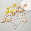 Women's Exaggerate Luxury Drop Earrings Super Large Super Flash Color Crystal Temperament High Quality Earrings