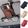Multifunction Car Sunglasses Holder Sun Visor Glasses Clip Card Ticket Holder Stand Fastener Pen Case Car Accessories