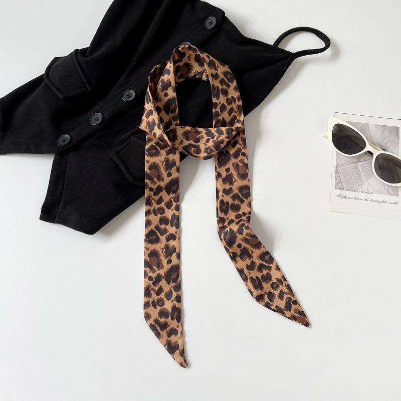 Fashion Polka Dot Silk Scarf Long Silk Scarf Women'S Tide American Long Strip Thin Streamer Decorative Scarf Belt Tie Headband Women