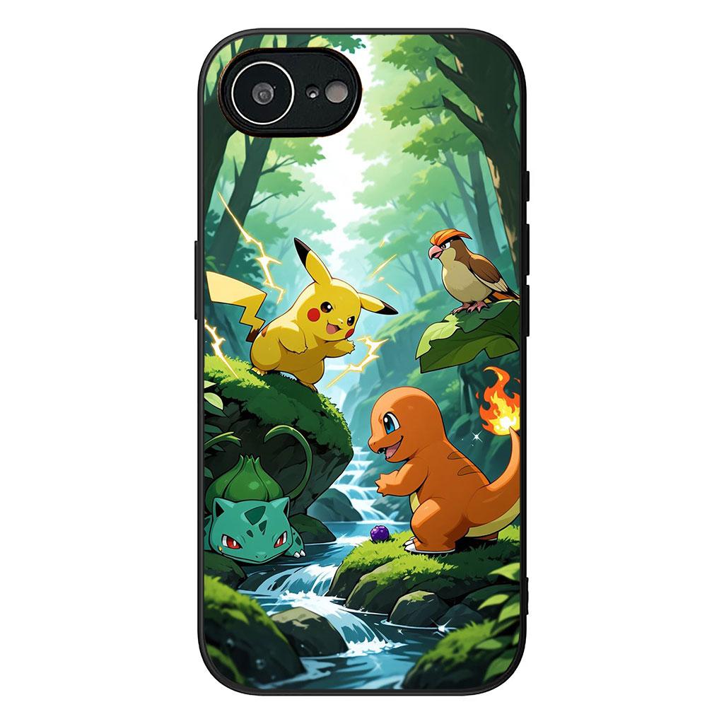 Чехол-кейс Mew P-Pikachus P-Pokemons GO для Apple iPhone 16 15 14 11 Pro Max 7 8 Plus SE2 SE3 SE 2022 2020