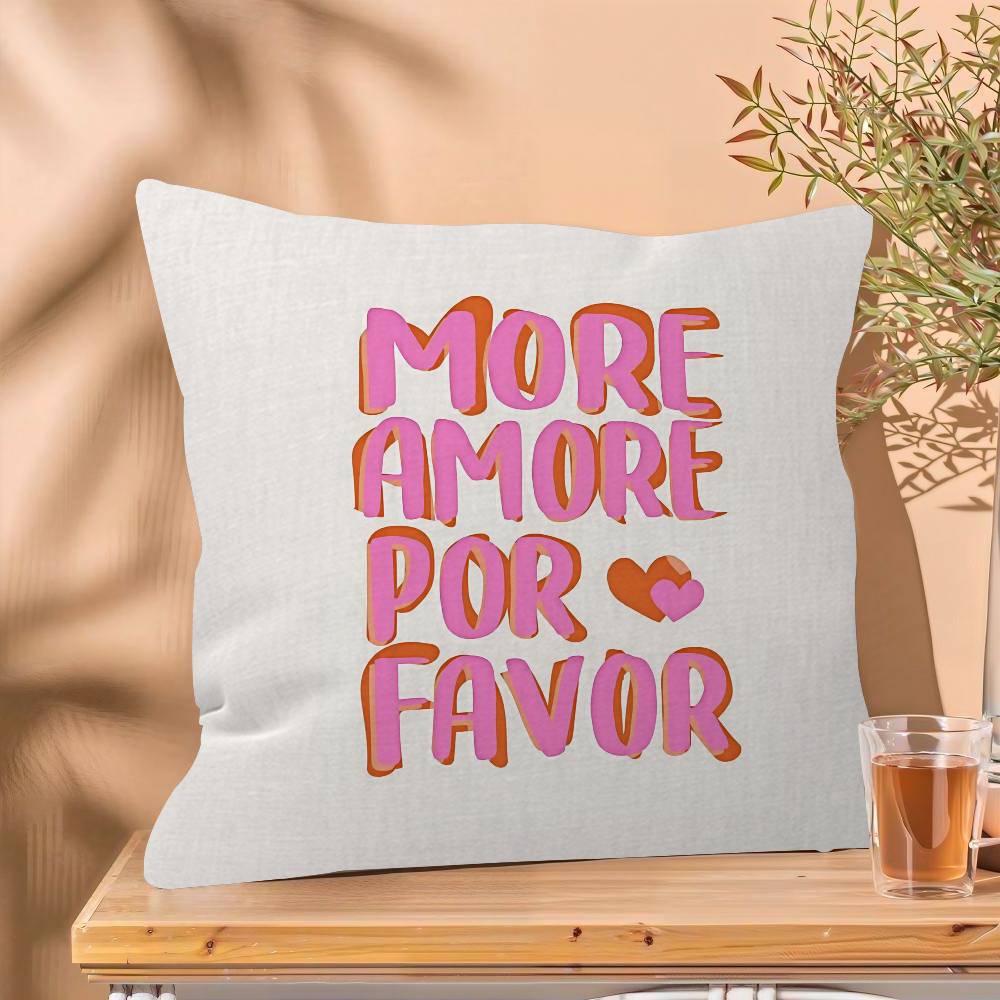 Скандинавский More Amor Por Favor Цветной Эклектичный Розовый Любовь Девочки наволочка чехол на диванную подушку декор для комнаты детский подарок