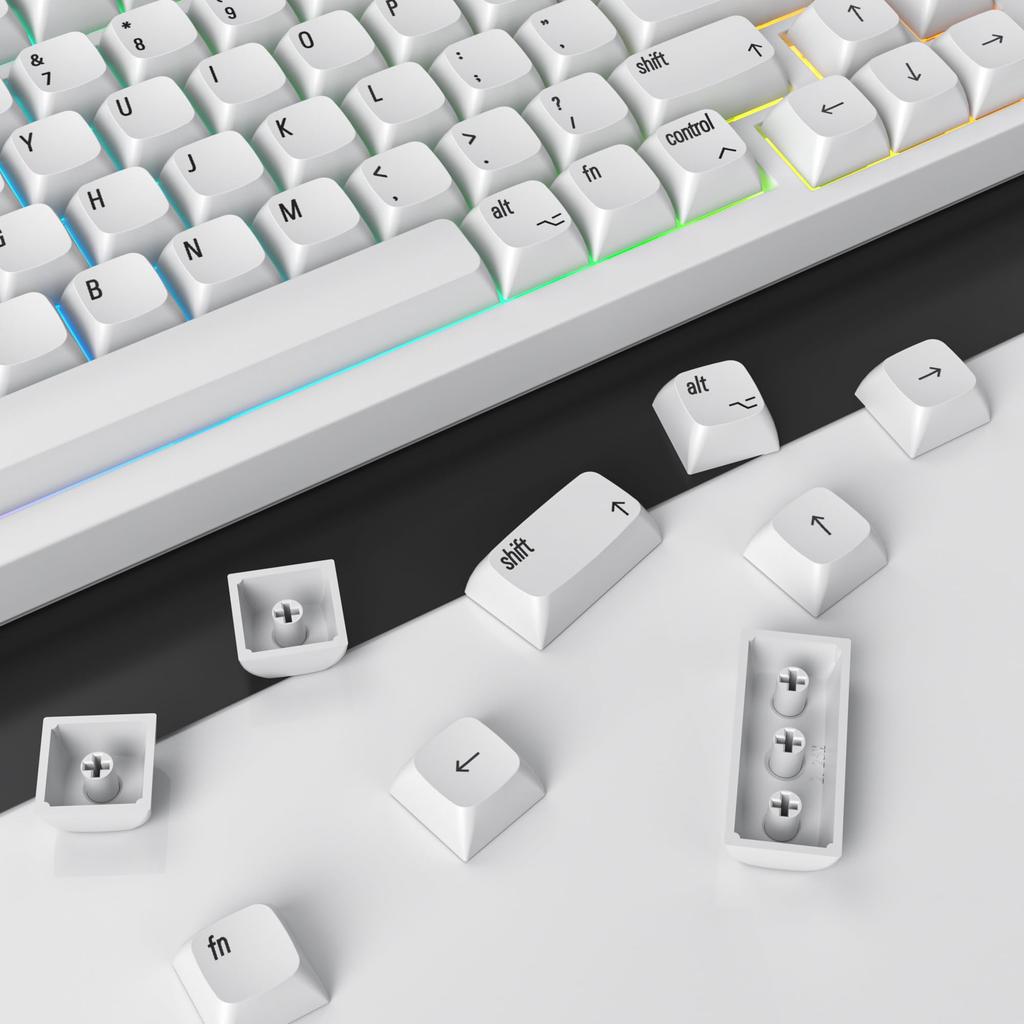 XDA Profile PBT Keycaps 60%, Custom Gaming Keycaps Dye-Sublimation for ANSI US and Layout Cherry Gateron MX Switch Mechanical Keyboard (PINGG English)