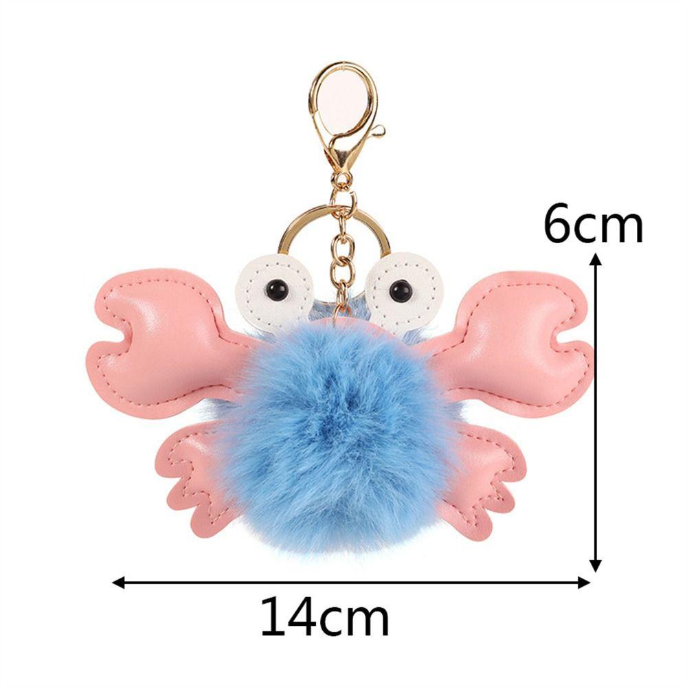 Аксессуары для украшения упаковки сумки Брелок в виде краба Брелок в виде животного Плюшевый брелок Подвеска для сумки