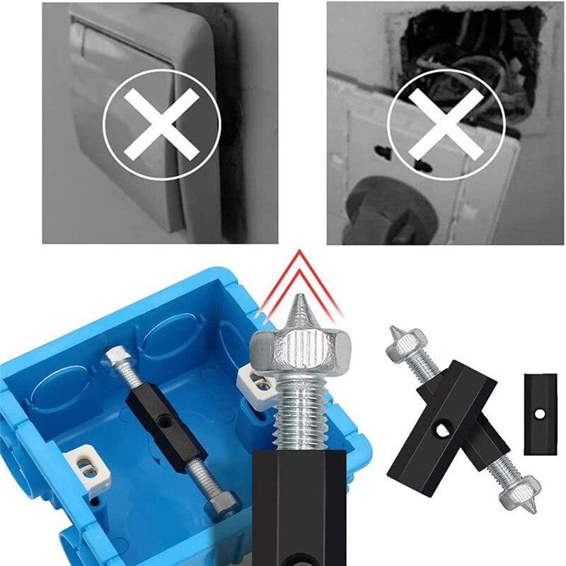 10 Pcs Wall Switch Socket Cassette Repairer Adjustable Cassette Screws Support Rod with Wrench Electrical Accessories