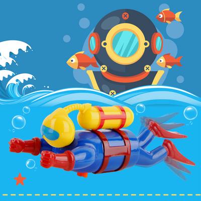 Игрушка для ванны Креативные игрушки для детской ванны Пластиковые игрушки для дайвера для ванны Заводные плавающие игрушки