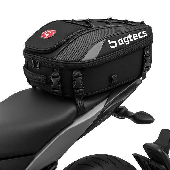 Sacoche de selle moto - Bagtecs X30 - Extensible 20-30L - Hardshell aérodynamique - Imperméable
