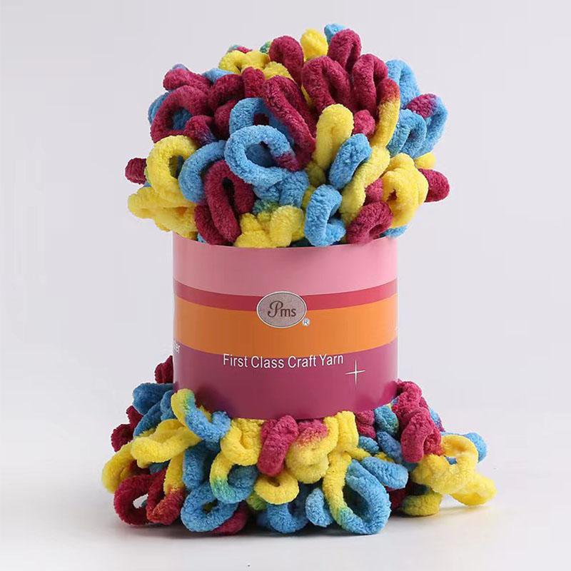 100g Velvet Chunky Yarn Crochet Scarf Finger Knitting Blanket DIY Hand-Woven Bulky Yarn Looped