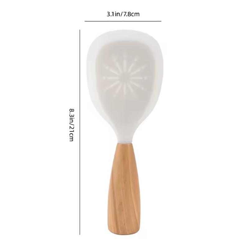 Silicone Rice Spoon Heat-Resistant Food Grade Silicone Rice Shovel Non-Stick Rice Cooker Kitchen Tool Household Rice Spoon
