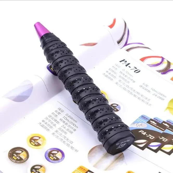 10 шт. дышащие 0,75 мм напульсники для теннисной ракетки, противоскользящая перфорированная впитывающая лента для ручек, накладки для бадминтона