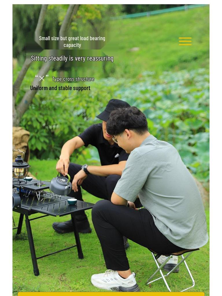 Ultra-Light Portable Folding Aluminum Camping Stool