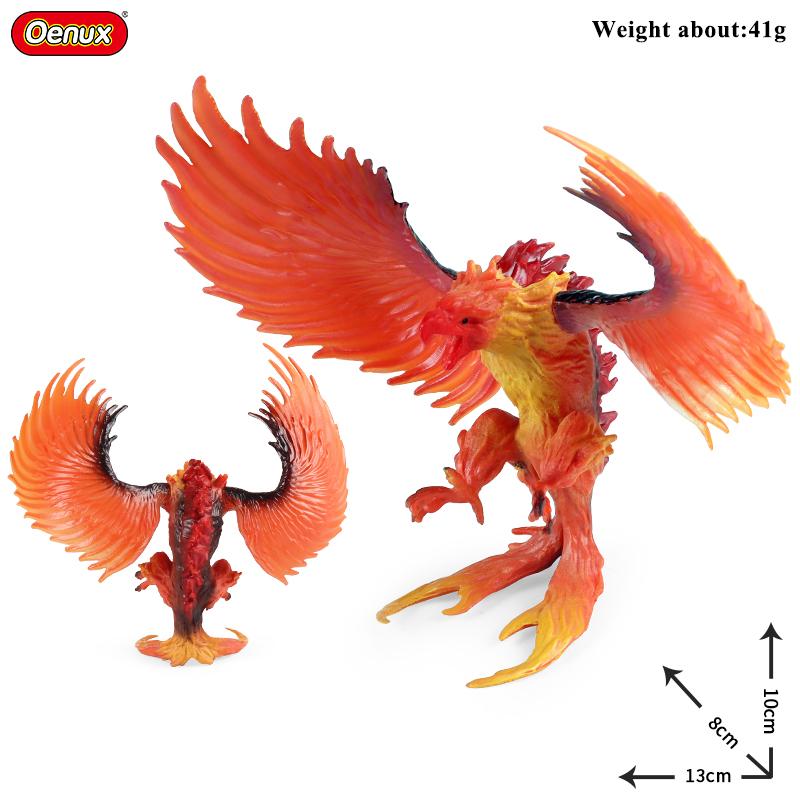 Oenux Original Savage Dinosaurs Myth Dragon Animals Model Fire Bull Octopus Monster Crab Action Figures Kids Collection Toy Gift