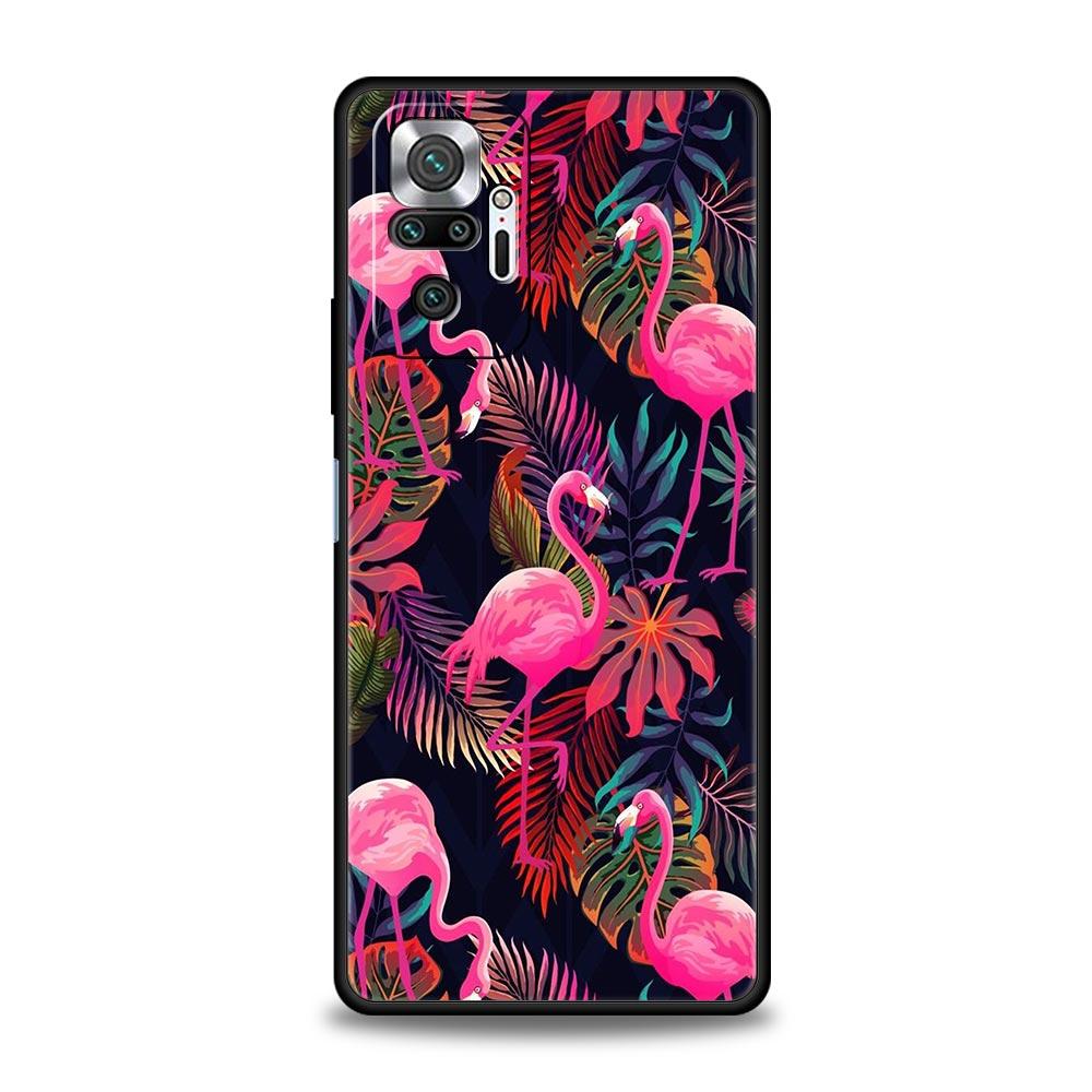 For Redmi 10C Cases Funda Pink Red Flamingo Phone Case For Xiaomi Redmi Note 12 11 9S 9 8 10 Pro Plus 7 9T 8T 9C 9A 8A Cover