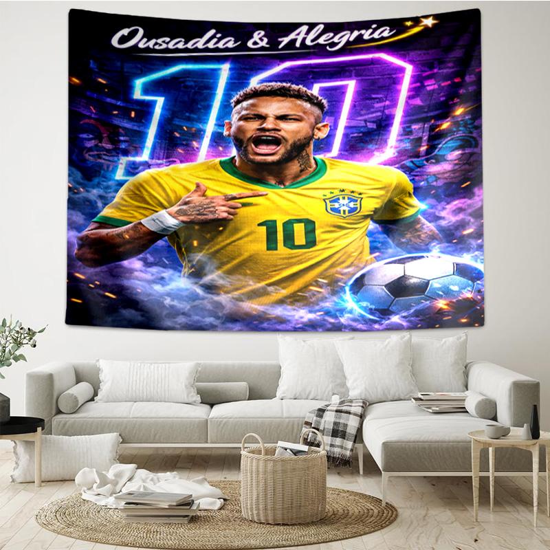 Neymar Celebration Tapestry Hanging for Bedroom,Livingroom, Playroom,Decor Art Room Wall Tapestry Holiday and Birthday Gifts