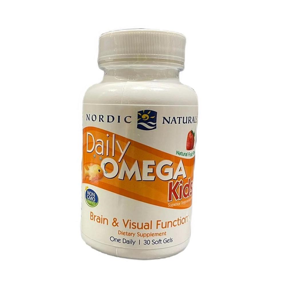 Daily Omega Kids, Natural Fruit Flavor - 30 softgels