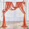 Wedding Arch Drapes Rustic Wedding Party Decor Ceremony Hanging Supplies Chiffon Fabric Curtain Valance Photography Background