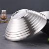 New 304 Stainless Steel Bamboo Hat Bowl Double Anti Scalding Japanese Bowl Threaded Ramen Bowl Pickled Cabbage