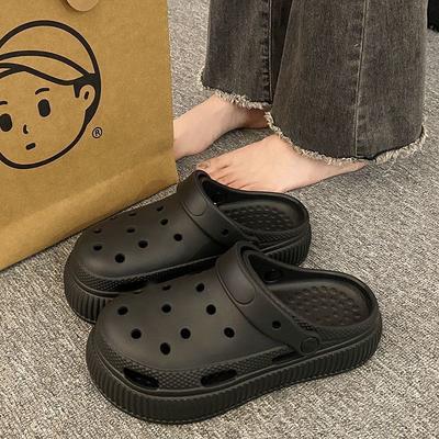 Модные женские туфли на толстой подошве с внешними отверстиями, летние пляжные легкие водонепроницаемые, нескользящие и дезодорирующие тапочки женские